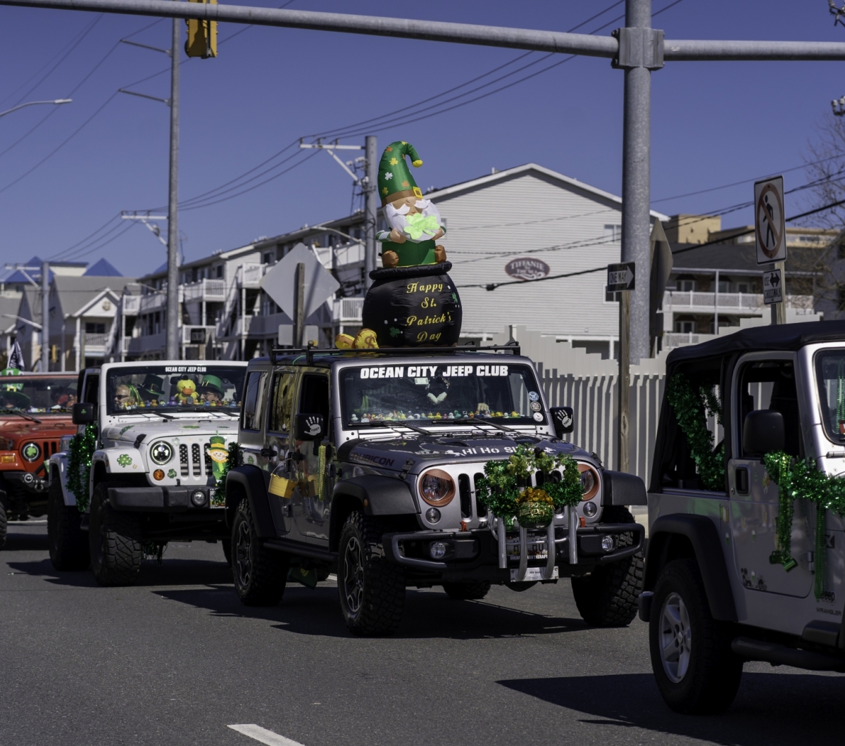 OCMD Jeep Club at the St. Patrick's Day parade